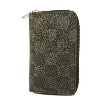 LOUIS VUITTONAuth  Damier Graphite Zippy Coin Purse N63076 Men's Coin Purse