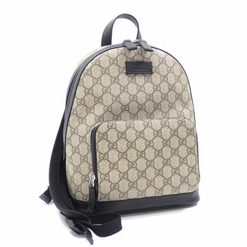 Gucci Small Backpack GG Supreme Women's Beige Brown PVC Leather 429020 Rucksack Daypack