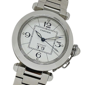 CARTIER Watch Boys Pasha C Big Date Automatic AT Stainless Steel SS W31055M7 Silver White Polished