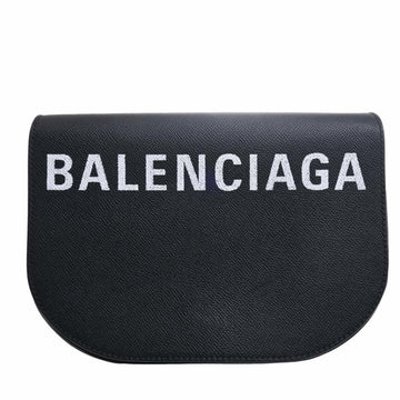 BALENCIAGA Leather Ville Shoulder Bag 542207 Black Women's