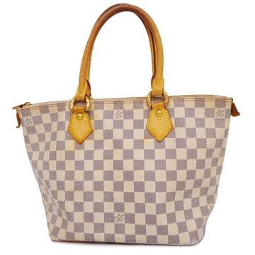 LOUIS VUITTON Tote Bag Damier Azur Saleya PM N51186 White Ladies