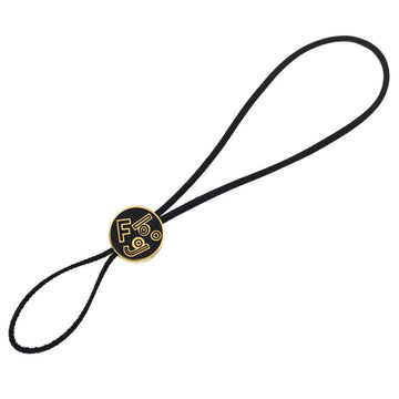 HERMES Strap Mobile Charm Black x Gold