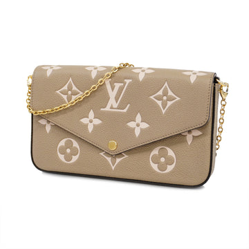 LOUIS VUITTONAuth  Monogram Empreinte Chain Wallet Pochette Felicie Tourtrail/C