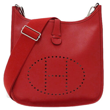 HERMES Bag Women's Shoulder Evelyn 3 PM Vo Epsom Bougainvillea Red P Engraved