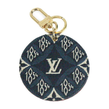 LOUIS VUITTON Porto Clay Ilustre SINCE 1854 Key Holder MP2848 Canvas Leather Metal Navy Brown Gold Hardware Ring