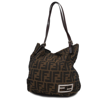 Fendi Zucca Tote Bag Women's Nylon Canvas Brown