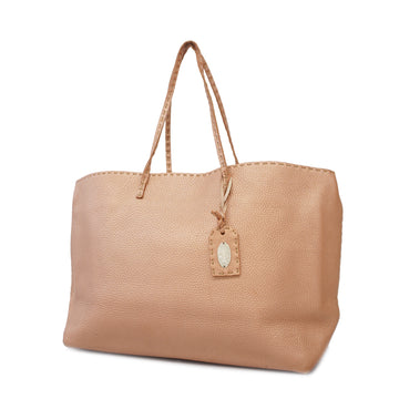 FENDIAuth  Selleria Tote Bag Women's Leather Pink Beige