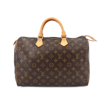 Louis Vuitton Monogram Speedy 35 Hand Bag Brown M41524 Gold Hardware