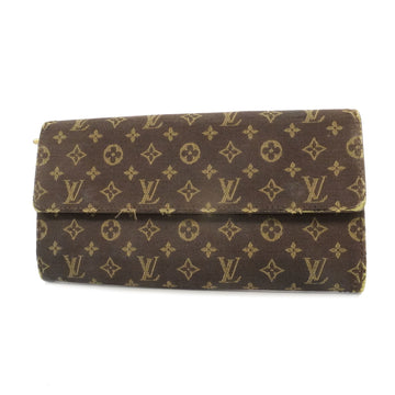 LOUIS VUITTONAuth  Monogram Mini Lin Portofeuil Sara M95234