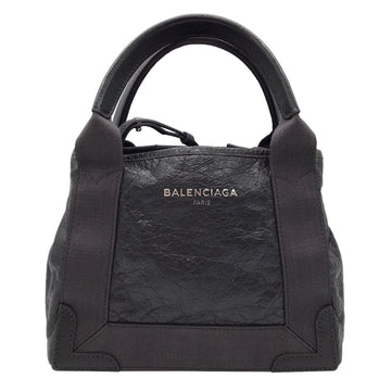 Balenciaga navy cabas XS diagonal shoulder bag leather dark gray 390346 ladies