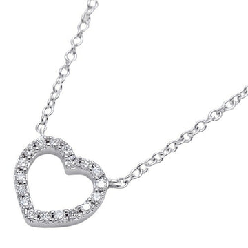 TIFFANY&Co. Necklace Ladies 750WG Diamond Metro Heart White Gold Polished