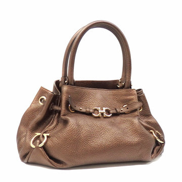 Salvatore Ferragamo Handbag Ladies Brown Leather AB-21B928 Gancini