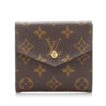 LOUIS VUITTON Monogram Portomone Bie Cult Credit Trifold Wallet M61660 Brown PVC Leather Ladies