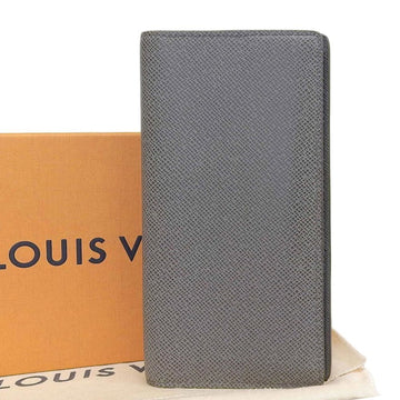 LOUIS VUITTON Taiga Portefeuille Brother Bifold Long Wallet Glacier Gray M32653