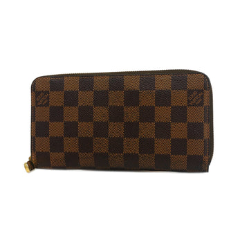 LOUIS VUITTONAuth  Damier Zippy Wallet N60015 Women,Men,Unisex Long Wallet