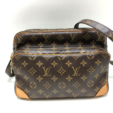 LOUIS VUITTON Nile M45244 Monogram Brown Gold Hardware Shoulder Bag Ladies