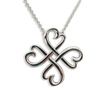 TIFFANY 925 Loving Heart Clover Pendant Necklace