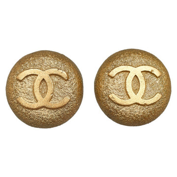 CHANEL Cocomark Earrings Gold Plated Women's