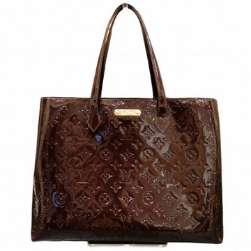 Louis Vuitton Monogram Vernis Wilshire MM M91645 Amaranto Bag Tote Shoulder Women's