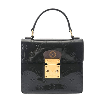 LOUIS VUITTON Vernis Spring Street Noir/Yvoire M90375 Women's Monogram Handbag