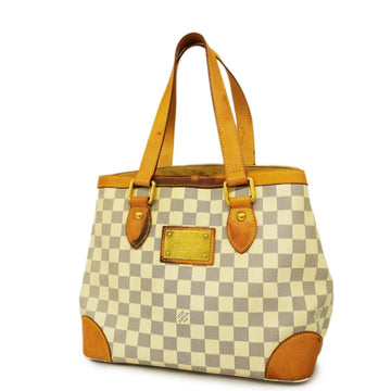 LOUIS VUITTON Tote Bag Damier Azur Hampstead PM N51207 White Ladies