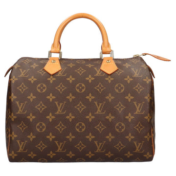 Louis Vuitton Speedy 30 Monogram Handbag Canvas Brown Ladies