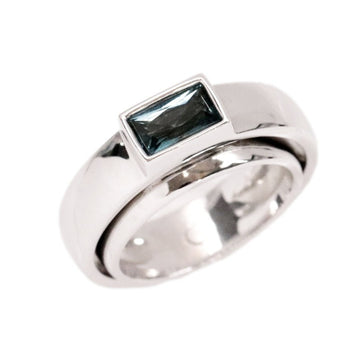 PIAGET Possession Blue Topaz Ring # 51 No. 10 750 K18WG White Gold Women's Jewelry