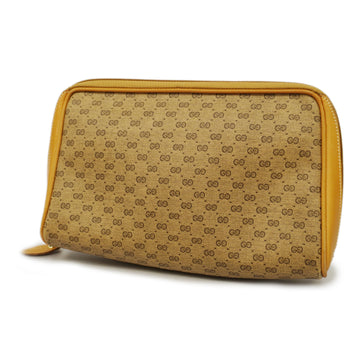 GUCCIAuth  Micro GG 14 014 5080 Women's Clutch Bag,Pouch Beige