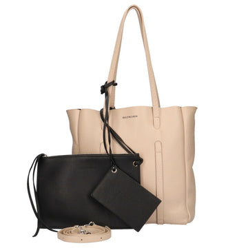 BALENCIAGA Everyday Tote Shoulder Bag Calf Beige Ladies