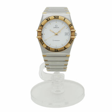OMEGA Constellation Date Watch 1362.70 White Yellow Gold x Silver Men's Automatic Bracelet