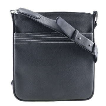 LOEWE Repeat Anagram Shoulder Bag Embossed 070405 PVC x Leather Made in Spain Black Crossbody A5 Zipper anagram Unisex