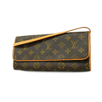 LOUIS VUITTON Shoulder Bag Monogram Pochette Twin GM M51852 Brown Ladies