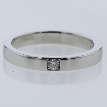 BVLGARI Ring Marie Me Wedding 1P Width about 2.8mm Platinum PT950 Diamond No. 8 Women's