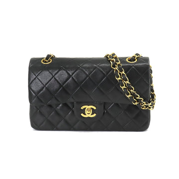 CHANEL Matelasse 23 Chain Shoulder Bag Leather Black A01113 Gold Hardware Vintage