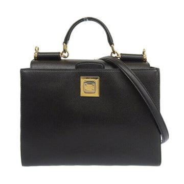 DOLCE & GABBANA Dolce Gabbana Leather Handbag BB6038 Black Ladies