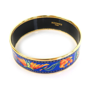 HERMES Bangle Bracelet Email Metal/Enamel Gold/Blue/Multicolor Women's e56027f