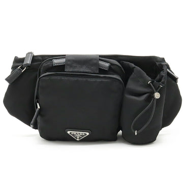 PRADA Waist Bag Pouch Body Hip Nylon NERO Black 2VL056