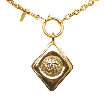 CHANEL Cocomark Diamond Necklace Gold Plated Ladies