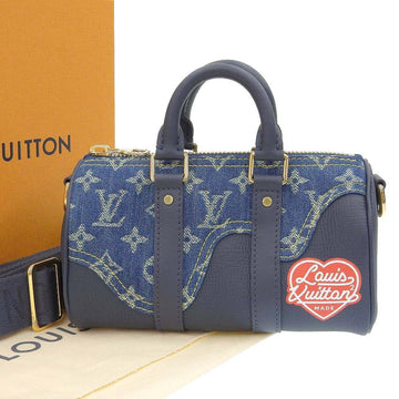 Louis Vuitton Monogram Denim Keepall XS 2WAY Bag 2022 Prespring NIGO M81011
