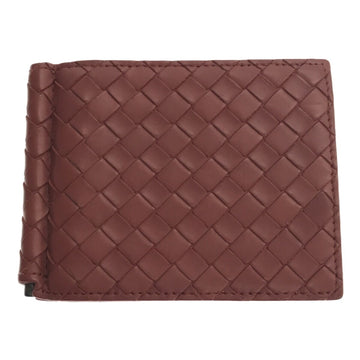 BOTTEGA VENETA Intrecciato bi-fold wallet with money clip men's women's leather made in Italy