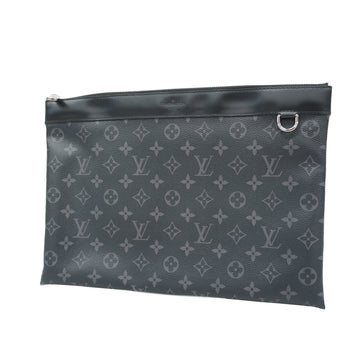 LOUIS VUITTONAuth  Monogram Eclipse Pochette Discovery M62291 Men's Clutch Bag