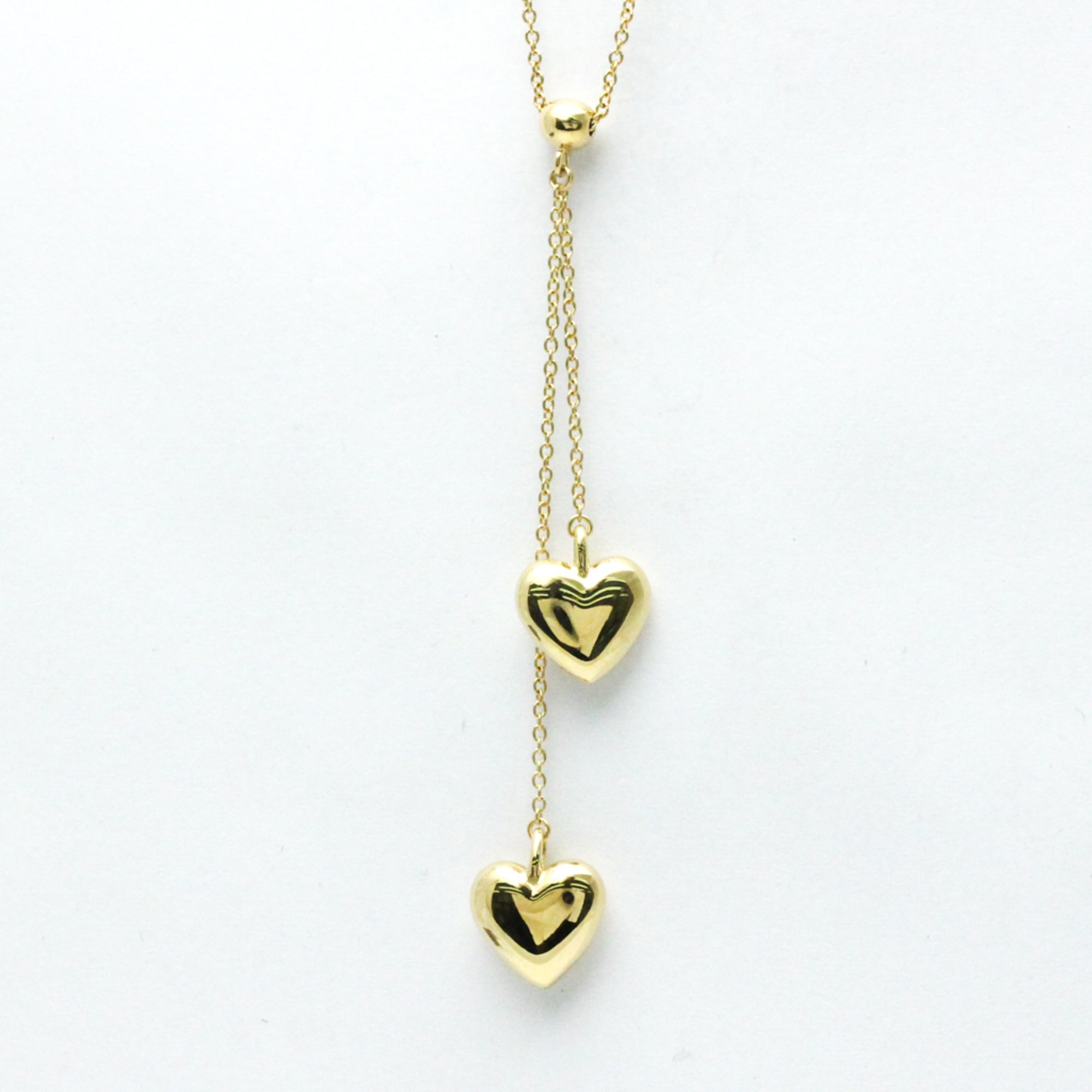 Tiffany gold double hot sale heart necklace