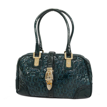 GUCCIAuth  Horsebit Handbag 145770 Enamel Women's Leather Green