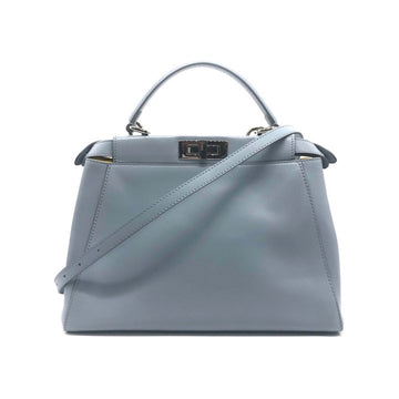 FENDI Handbag Shoulder Bag Selleria Peekaboo Leather Blue Ladies 8BN226 K4L 158-9290