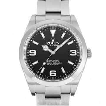 ROLEX Explorer I 214270 black dial watch men