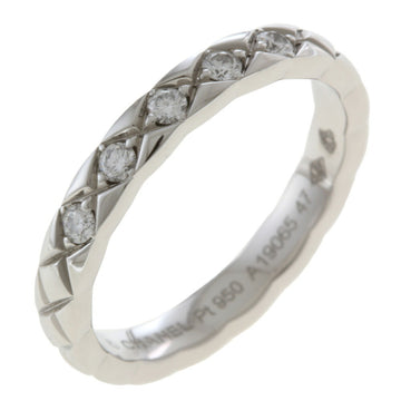 CHANEL Coco Crash Ring No. 7 Pt950 Platinum Diamond Women's