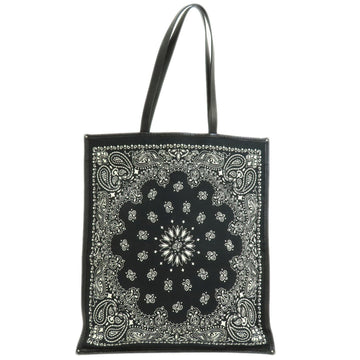 SAINT LAURENT Paisley Pattern Tote Bag Canvas Women's