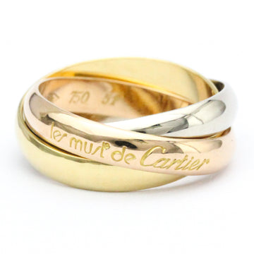 CARTIERPolished  Trinity Ring #51 TriColor 18K YG PG WG 750 Ring BF562232