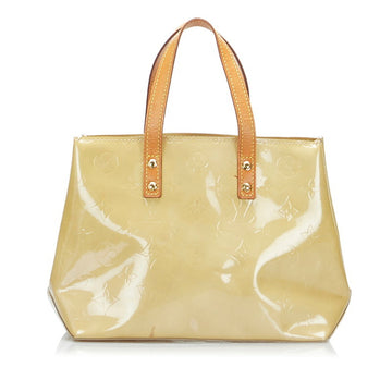 LOUIS VUITTON Monogram Vernis Lead PM Handbag M91144 Beige Patent Leather Ladies