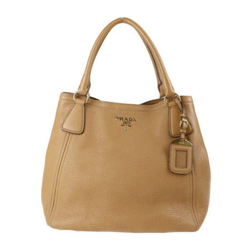 PRADA tote bag 1BC534 leather light brown